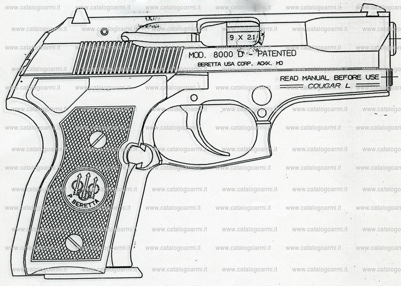 Pistola Beretta Pietro modello 8000 CougAR L D (11756)