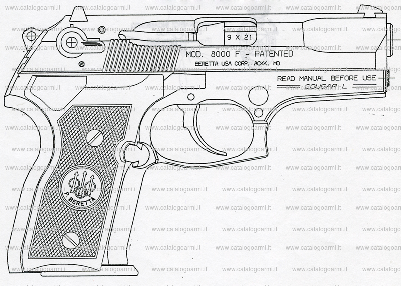 Pistola Beretta Pietro modello 8000 F CougAR L (11755)