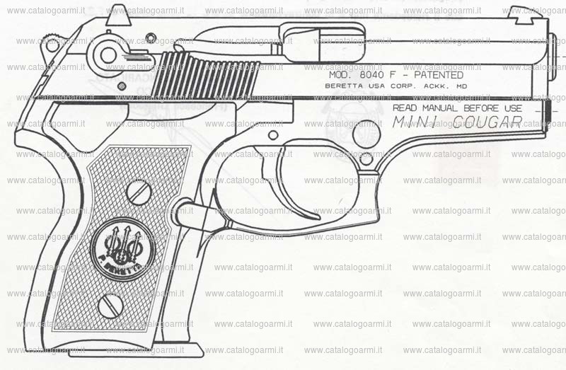 Pistola Beretta Pietro modello 8000 Mini Cougar (10045)