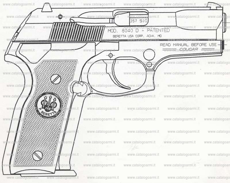 Pistola Beretta Pietro modello 8040 D. 8040 G. 8040 F (11522)