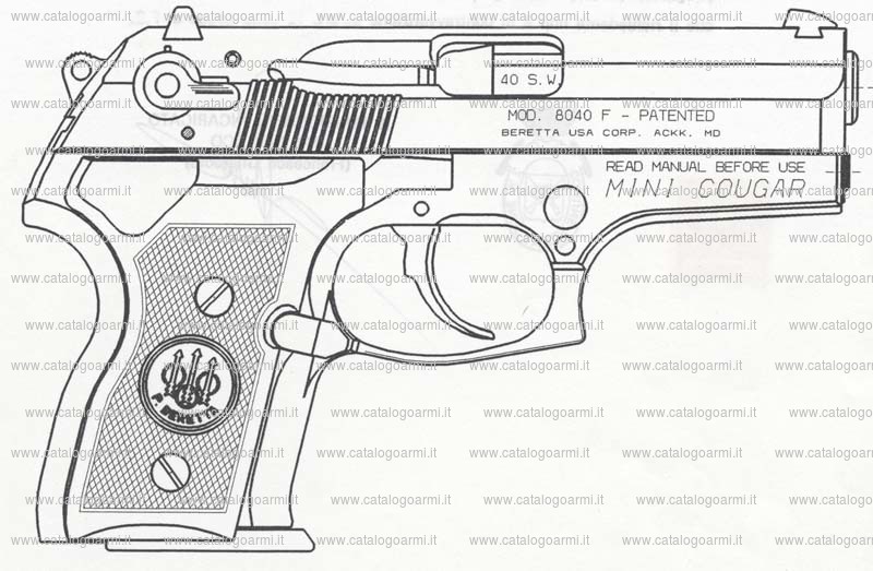 Pistola Beretta Pietro modello 8040 Mini Cougar (10044)
