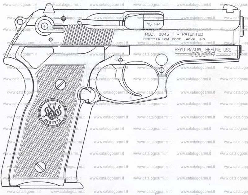 Pistola Beretta Pietro modello 8045 Cougar (10169)