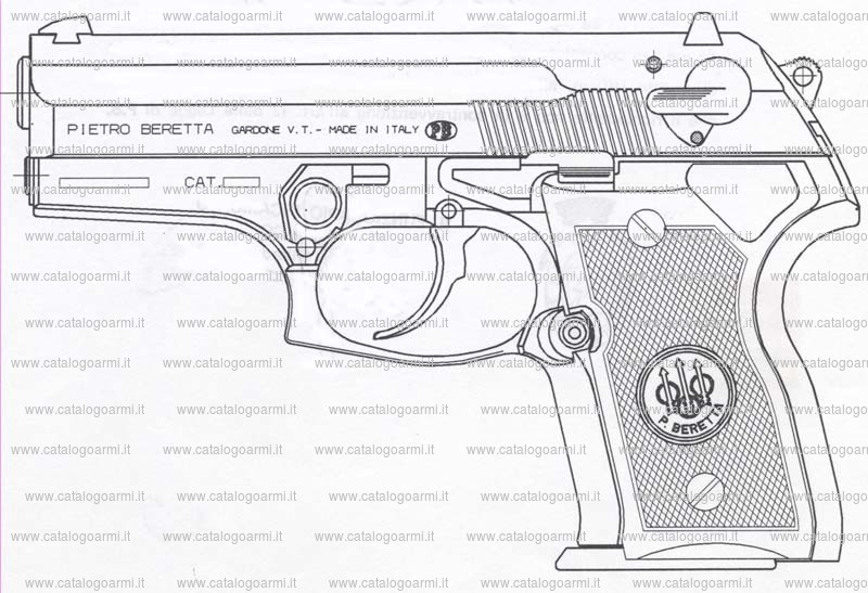 Pistola Beretta Pietro modello 8045 Mini Cougar (10425)
