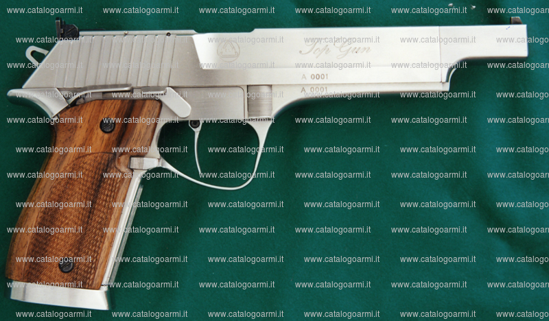 Pistola Delta Ar modello Top gun 13 M s (castello in acciaio) (tacca di mira regolabile) (finitura brunita, cromata e naturale) (9391)