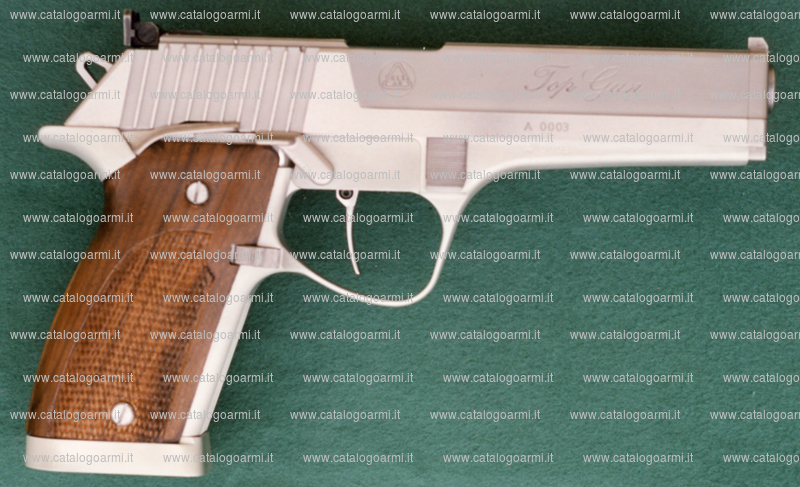 Pistola Delta Ar modello Top gun 15 D (castello in acciaio) (tacca di mira regolabile) (finitura brunita, cromata, naturale) (9034)