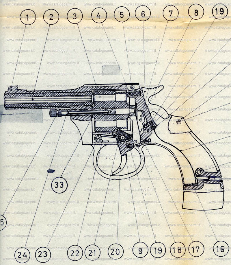 Pistola Molgora Modesto modello Mondial (1879)