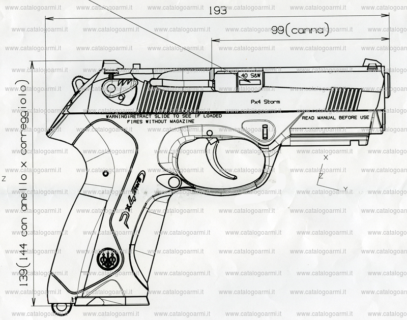 Pistola Beretta Pietro modello P X 4 Storm (14897)