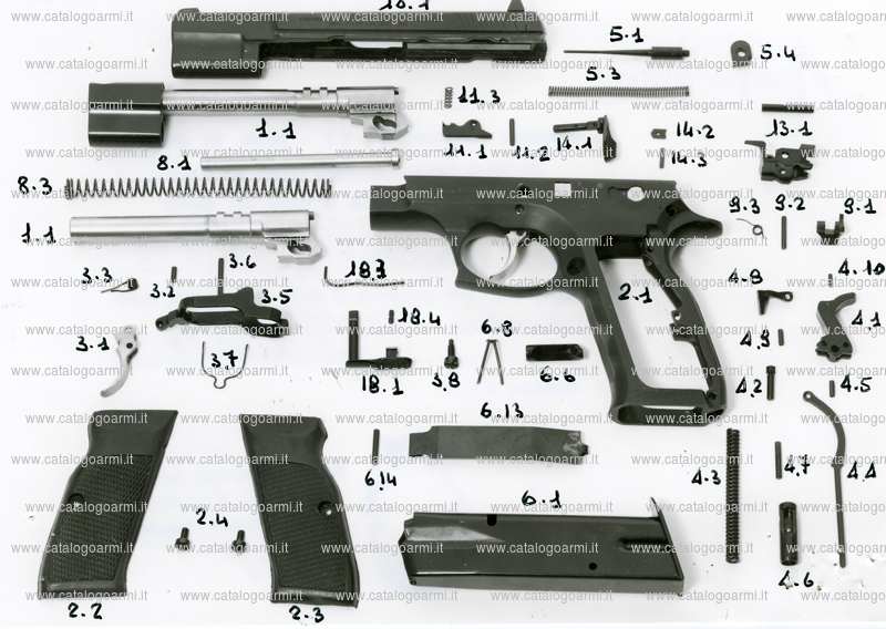 Pistola TANFOGLIO SRL modello GT 40 S (mirino e tacca di mira regolabili) (7178)