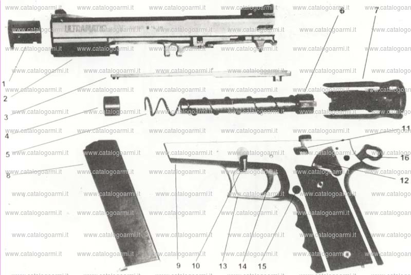 Pistola Ultramatic modello LV 5 (tacca di mira regolabile) (10279)