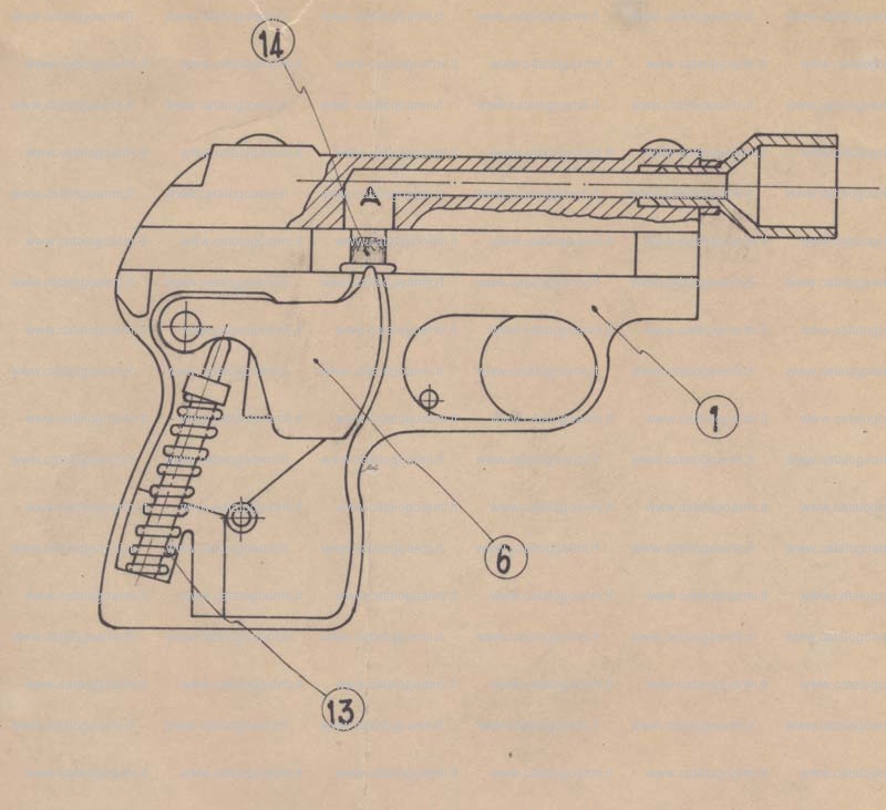 Pistola lanciarazzi Bbm modello Mariner (1860)